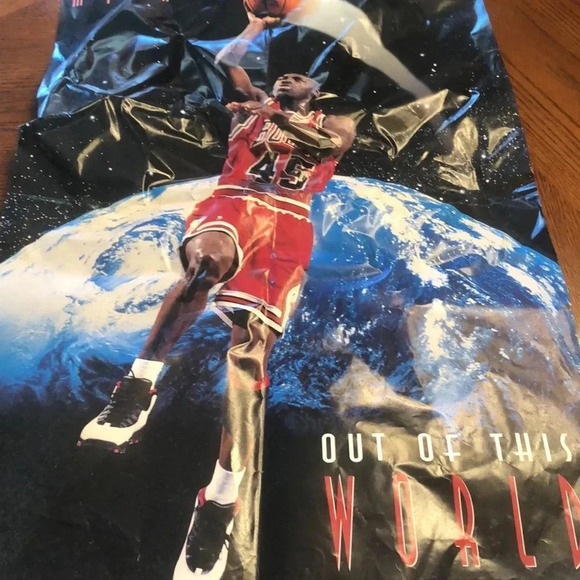 MICHAEL JORDAN ORIGINAL FULL SIZE  POSTER "OUT OF THIS WORLD" 1995 COSTACOS - Picture 2 of 4